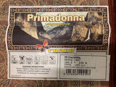 Tæppe, ægte, “Primadonna”