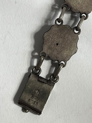 Arne Oscar Burman 1944-1964 sølv 830s armbånd art noveau.