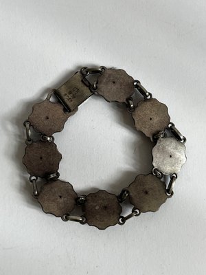 Arne Oscar Burman 1944-1964 sølv 830s armbånd art noveau.