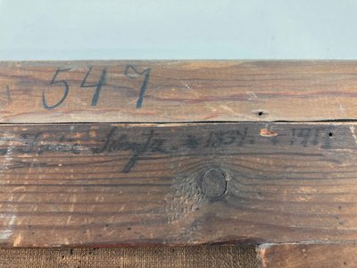 Maleri af Julie Schytz 1834-1917 stilleben olie på lærred frugter i kurv