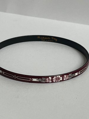 Michaela frey vintage armbånd og ring. Made in austria. Blomster emalje.