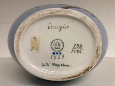 Håndmalet porcelænsvase, Bing & Grøndahl