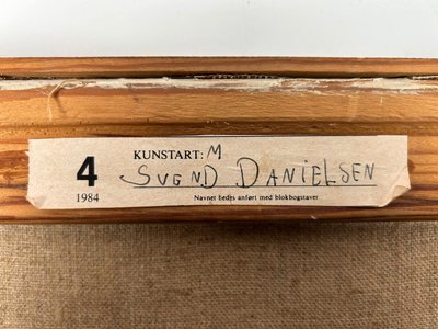 Svend Danielsen abstrakt farverigt maleri olie på lærred