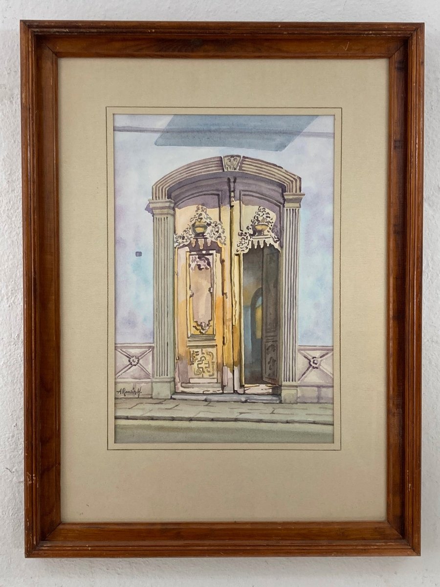 Akvarel af A. Roman 1992