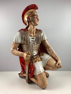 Figur, 59 cm., romersk soldat