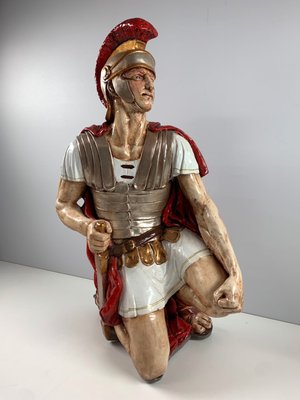 Figur, 59 cm., romersk soldat