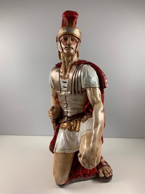 Figur, 59 cm., romersk soldat