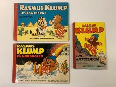 Tegneseriebøger, Rasmus Klump, 3 bøger