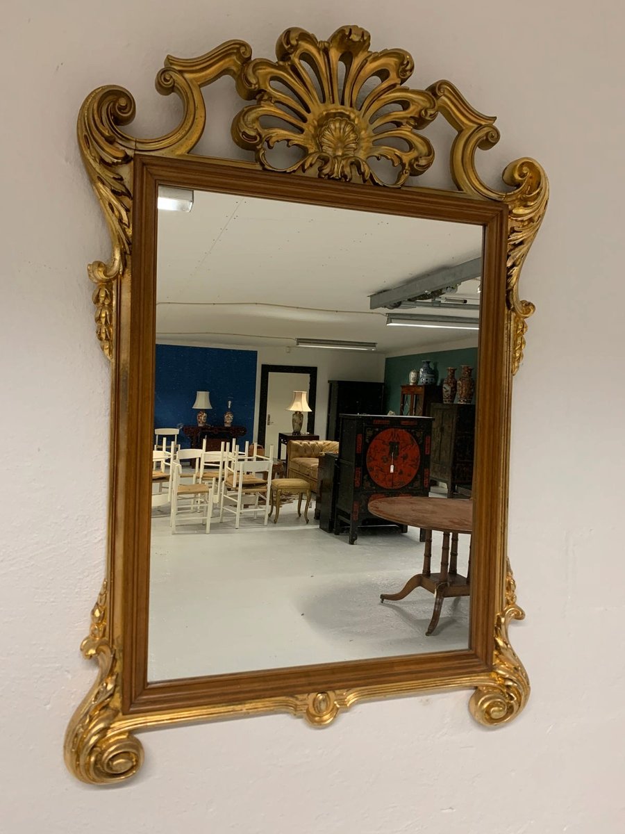 Antikt guld spejl