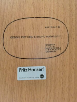Spisebord, Supercirkulær, Piet Hein & Bruno Mathsson