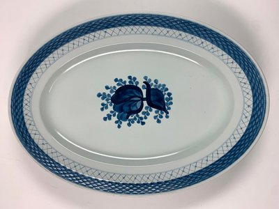 Tranquebar, ovalt fad 38 cm., fra Aluminia