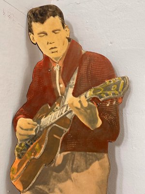 Duane Eddy figur malet på plade.