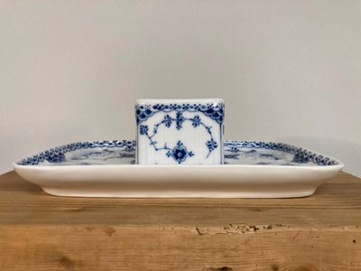 Royal Copenhagen Musselmalet Riflet Blækstand
