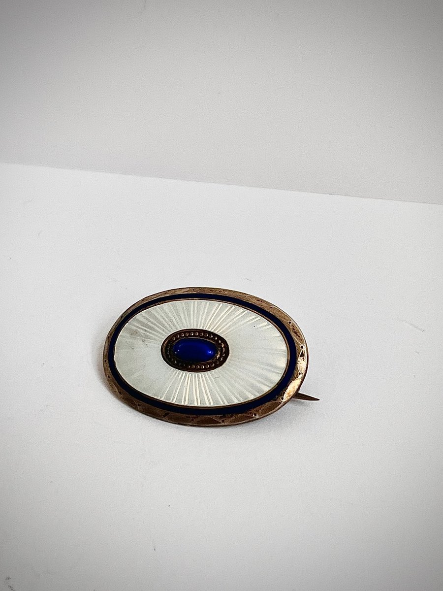 Bernard Hertz emalje broche i sølv