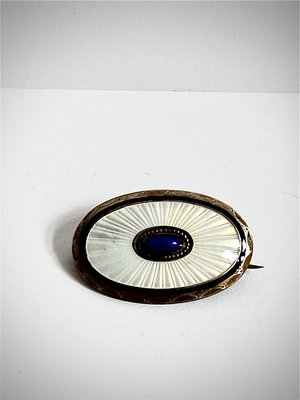 Bernard Hertz emalje broche i sølv