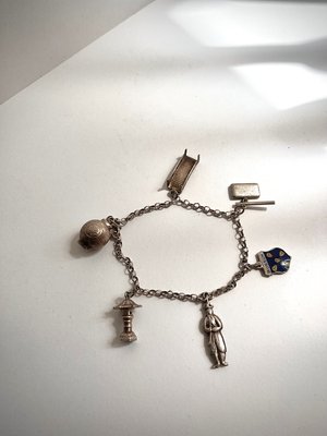Sølv charm armbånd 925