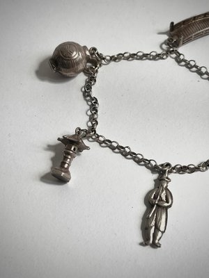 Sølv charm armbånd 925