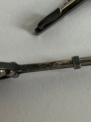 Hans Jensen sølv cigaretholder og broche