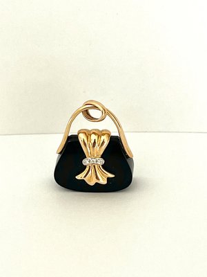 Onyx taske Vedhæng 14 kt guld