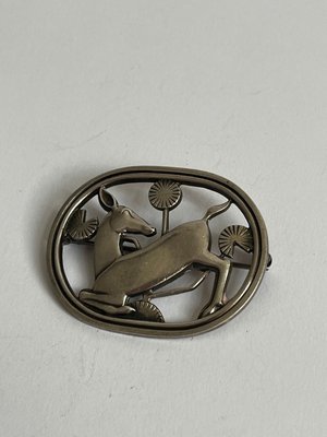 Georg Jensen hjorte bambi broche i sølv nr. 256