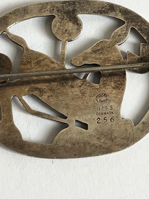 Georg Jensen hjorte bambi broche i sølv nr. 256