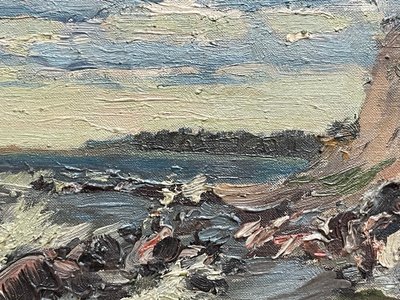 Maleri af kystlandskab