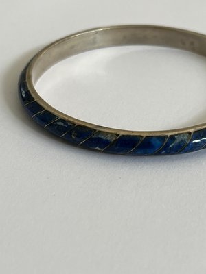 Sølv lapis armbånd