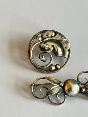2 stk vintage sølv brocher
