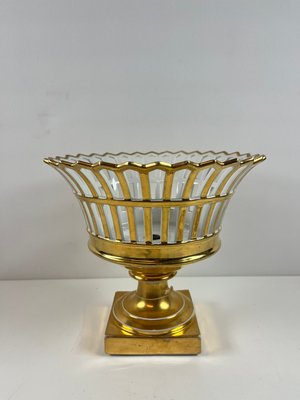 Porcelæns opsats med guldkant