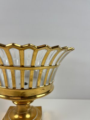 Porcelæns opsats med guldkant