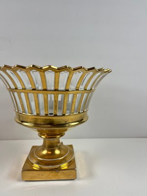 Porcelæns opsats med guldkant