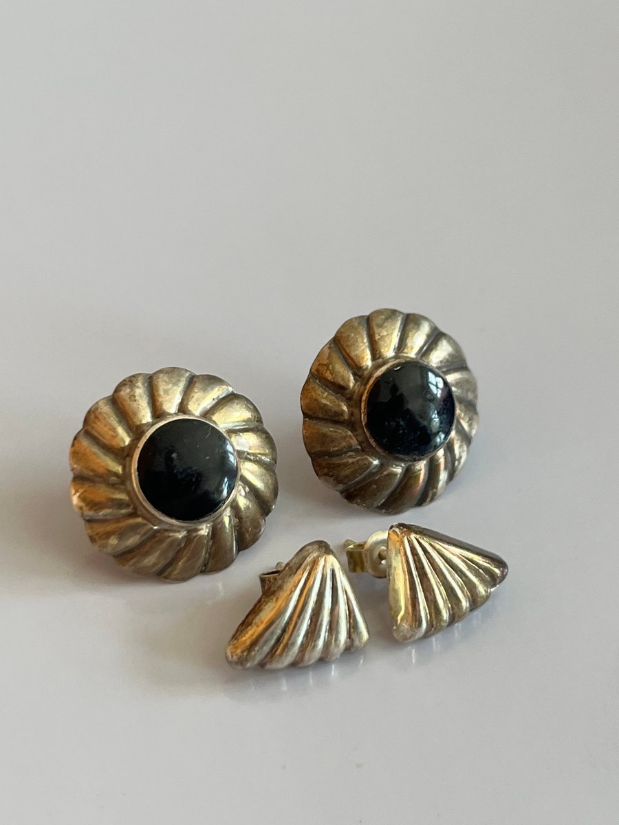 2 par vintage sølv øreringe