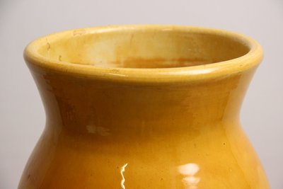 Gul keramik vase