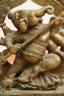 Antik hinduistisk Ganesha figur i messing
