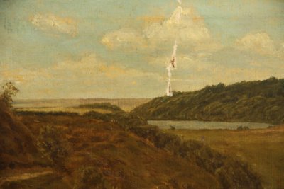 Landsskabsmaleri i gylden ramme