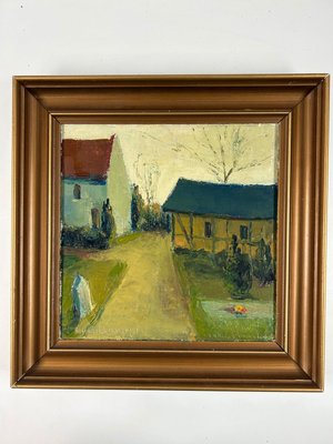 Maleri af Alfred Pedersen, motiv L. A Rings gravsted