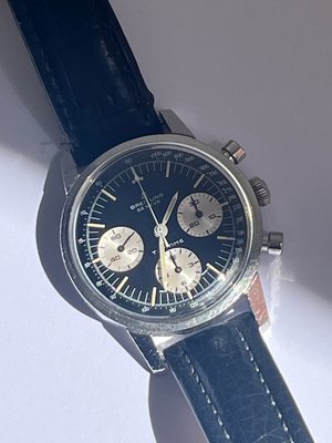 Vintage Breitling Top Time kronograf panda skive armbåndsur i stål