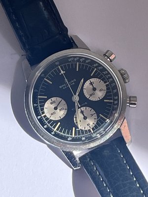 Vintage Breitling Top Time kronograf panda skive armbåndsur i stål