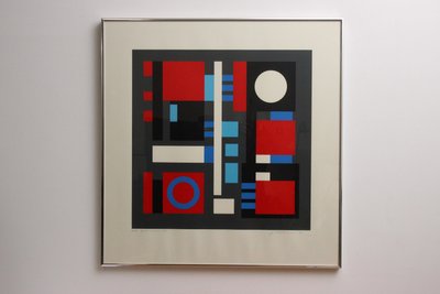 Jette Thyssen Space Solar V Signeret litografi 1981