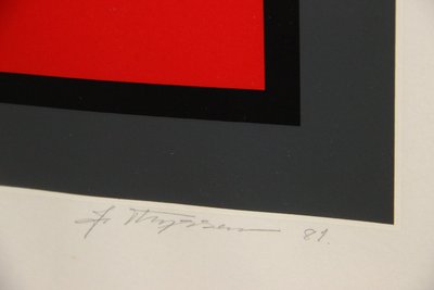 Jette Thyssen Space Solar V Signeret litografi 1981