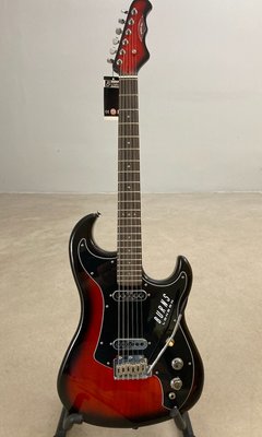 Burns SSJ Elguitar Rød/Sort Sunburst med Tremolo
