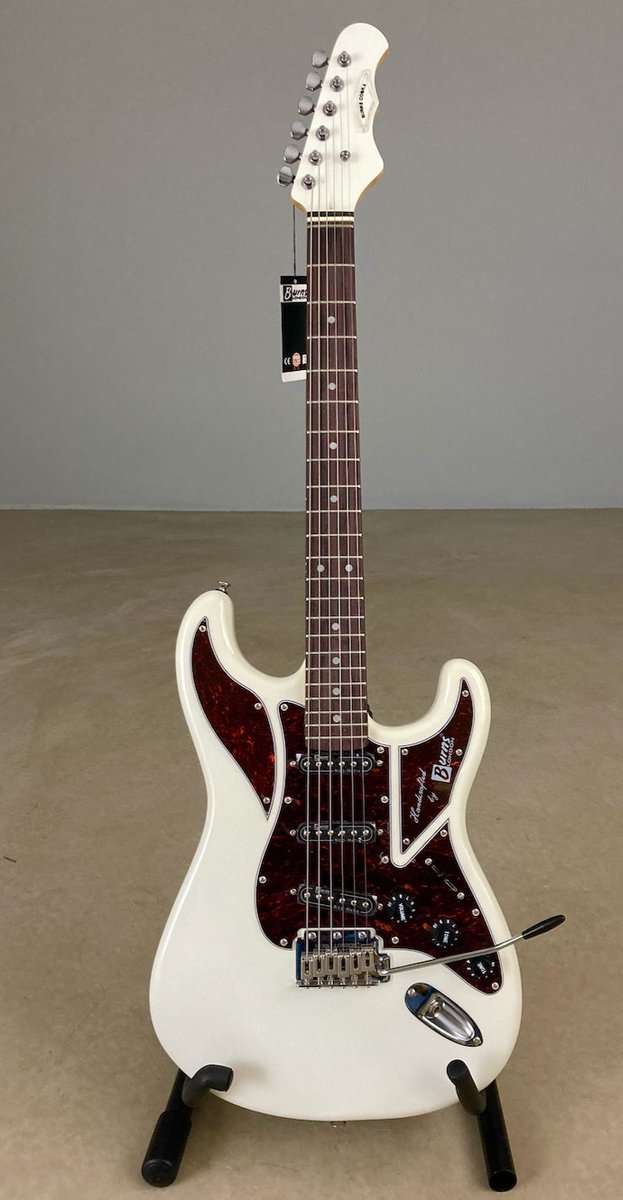 Burns Cobra White Elektrisk Guitar i Klassisk Vintage Design