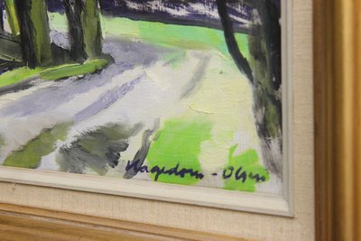 Thorvald Hagedorn-Olsen maleri i ramme.