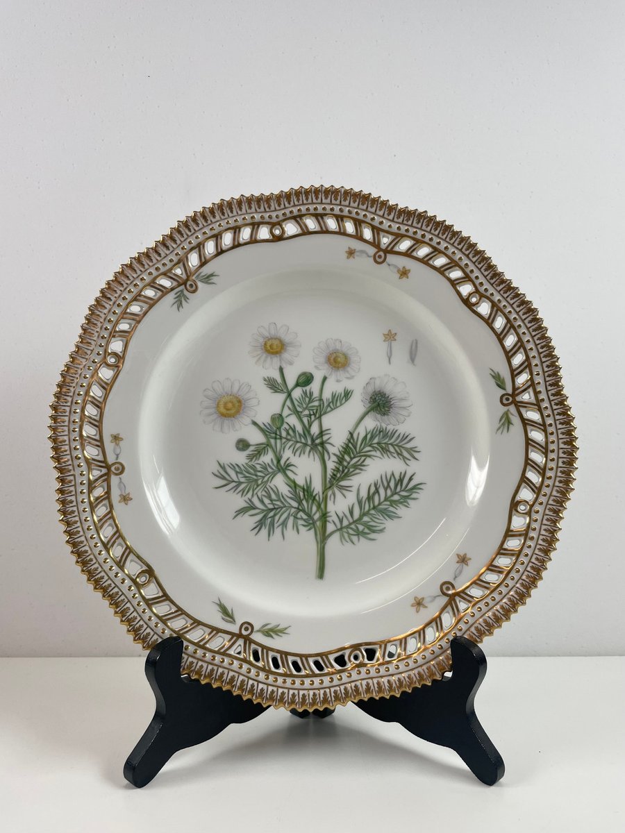 Flora Danica tallerken blomster motiv