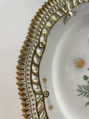 Flora Danica tallerken blomster motiv