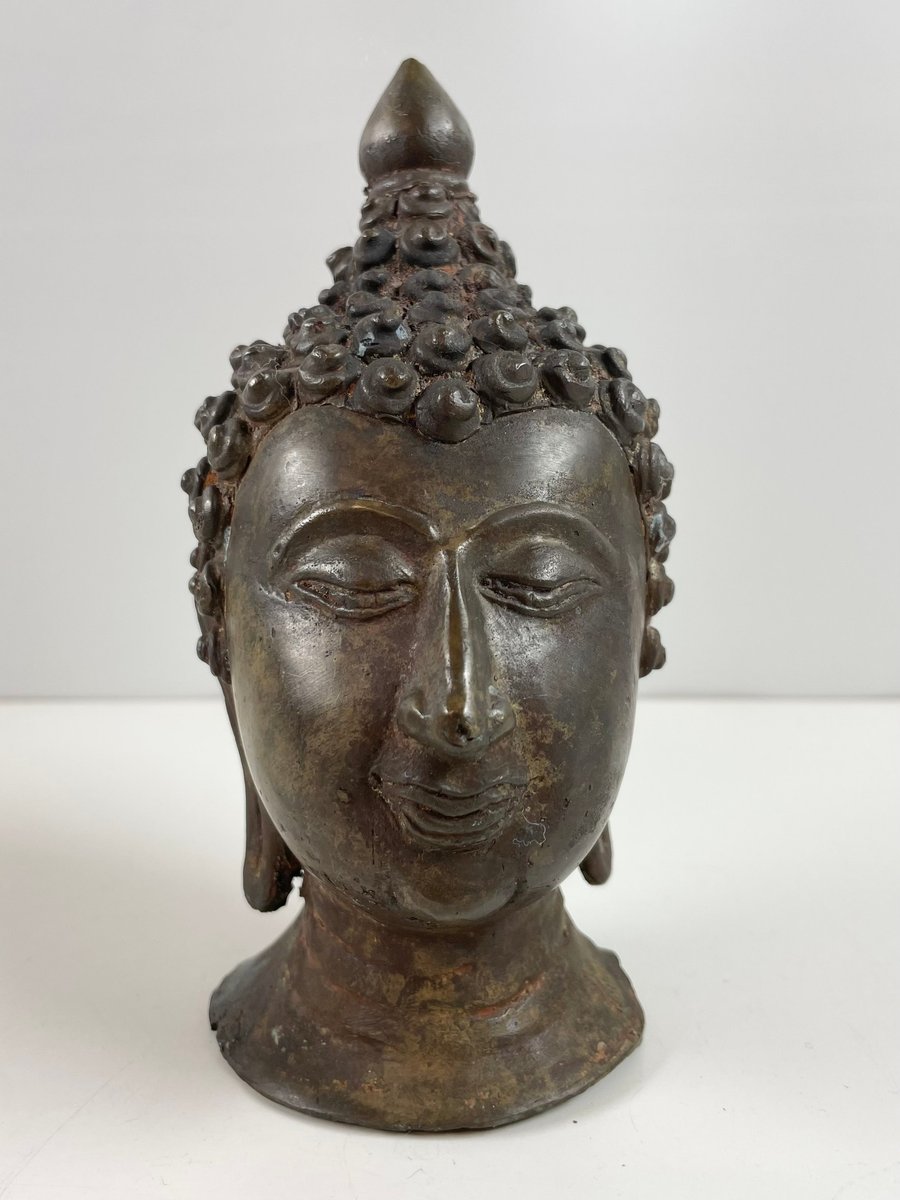 Buddha hoved skulptur