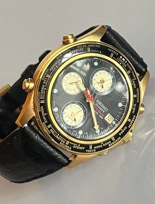Vintage Seiko Sports 150 World Time Alarm 5T52-6A10 , Quartz, Japan