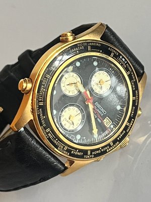 Vintage Seiko Sports 150 World Time Alarm 5T52-6A10 , Quartz, Japan