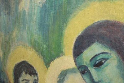 Emil Dyrberg-Petersen "Madonna and Child", oliemaleri 1957