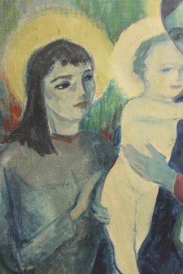 Emil Dyrberg-Petersen "Madonna and Child", oliemaleri 1957